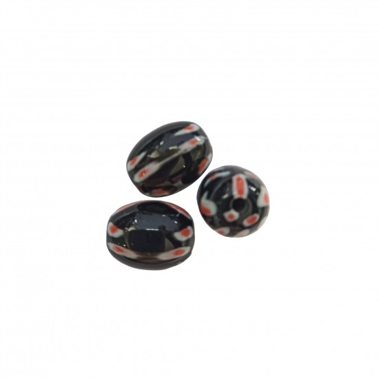 Χάντρες Ακρυλικές 19x15mm (20 τεμ) - Μαύρο