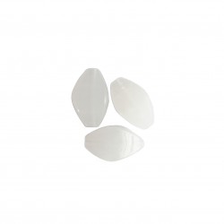 Χάντρες Ακρυλικές 19x11mm (50 τεμ) - Άσπρο Ματ
