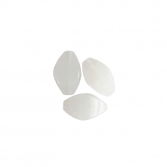Χάντρες Ακρυλικές 19x11mm (50 τεμ) - Άσπρο Ματ Χάντρες Ακρυλικές 19x11mm (50 τεμ) - Άσπρο Ματ