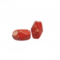 Χάντρες Ακρυλικές 26x17mm (15 τεμ) - Πορτοκαλί