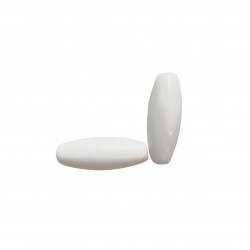 Χάντρες Ακρυλικές 29x10mm (20 τεμ) - Άσπρο