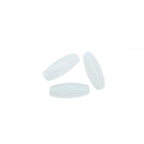 Χάντρες Ακρυλικές 25x10mm (20 τεμ) - Άσπρο Ματ