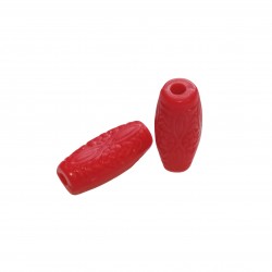 Χάντρες Ακρυλικές 25x11mm (20 τεμ) - Κόκκινο