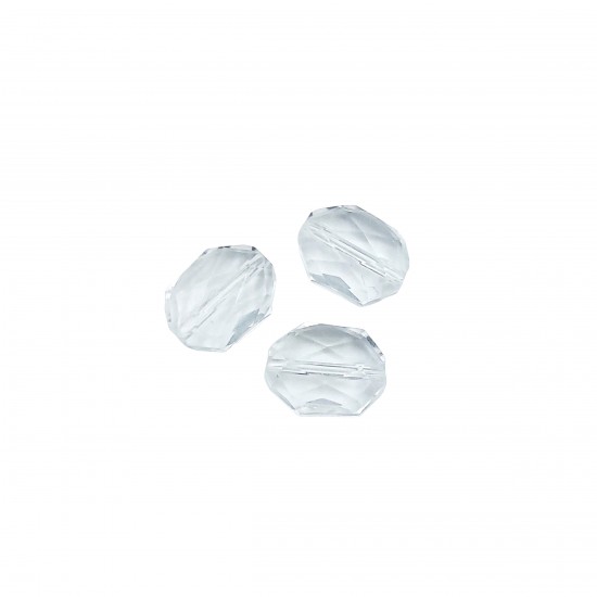 Χάντρες Ακρυλικές 14x11mm (50 τεμ) - Διάφανο