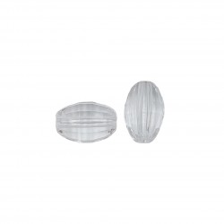 Χάντρες Ακρυλικές 19x12mm (30 τεμ) - Διάφανο