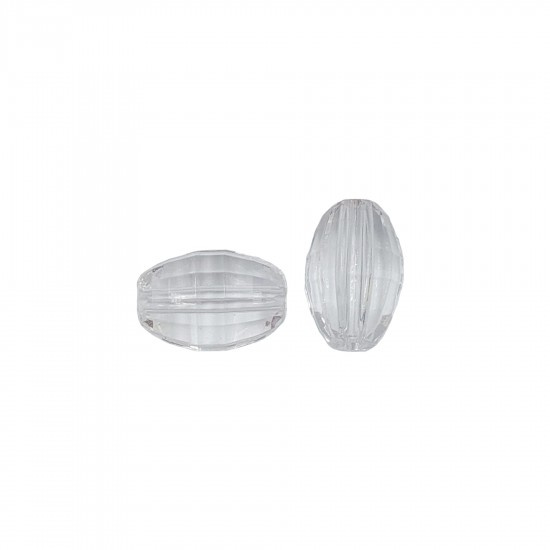 Χάντρες Ακρυλικές 19x12mm (30 τεμ) - Διάφανο