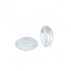 Χάντρες Ακρυλικές 23x14mm (20 τεμ) - Διάφανο