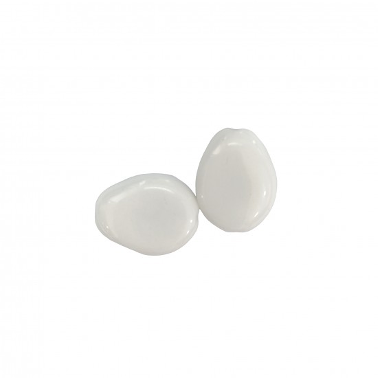 Χάντρες Ακρυλικές 24x19mm (30 τεμ) - Άσπρο