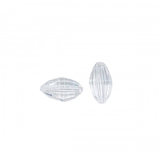 Χάντρες Ακρυλικές 17x10mm (30 τεμ) - Διάφανο
