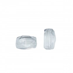 Χάντρες Ακρυλικές 20x12mm (20 τεμ) - Διάφανο