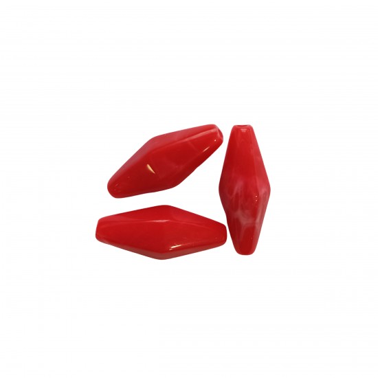 Χάντρες Ακρυλικές 24x10mm (20 τεμ) - Κοραλί