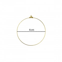 Κρίκοι Σκουλαρικιών 40mm (12 τεμ) - Χρυσό