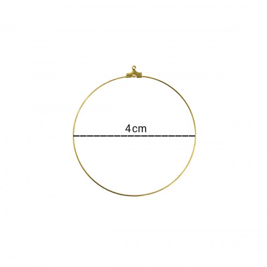 Κρίκοι Σκουλαρικιών 40mm (12 τεμ) - Χρυσό