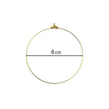 Κρίκοι Σκουλαρικιών 60mm (12 τεμ) - Χρυσό
