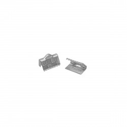 Ακροδέκτες Μεταλλικοί 10mm (12 τεμ) - Ασημί