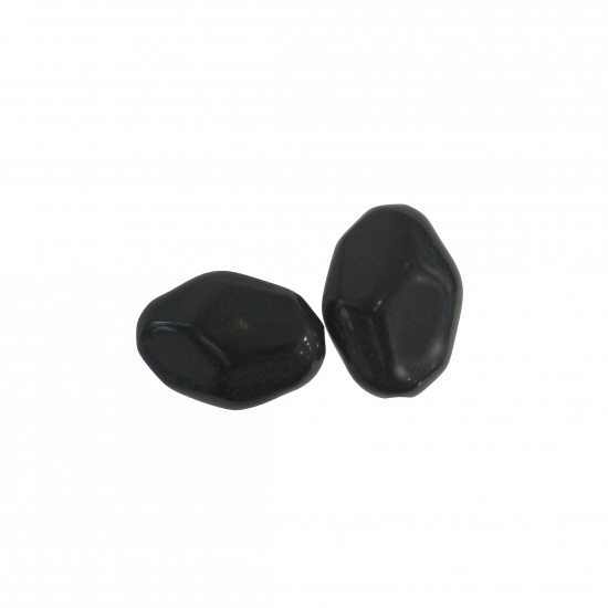 Χάντρες Ακρυλικές 28x20mm (8 τεμ) - Μαύρο