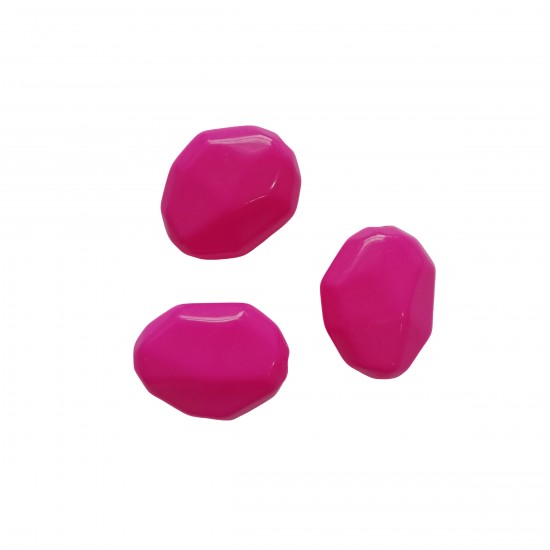 Χάντρες Ακρυλικές 25x20mm (10 τεμ) - Φούξια Χάντρες Ακρυλικές 25x20mm (10 τεμ) - Φούξια