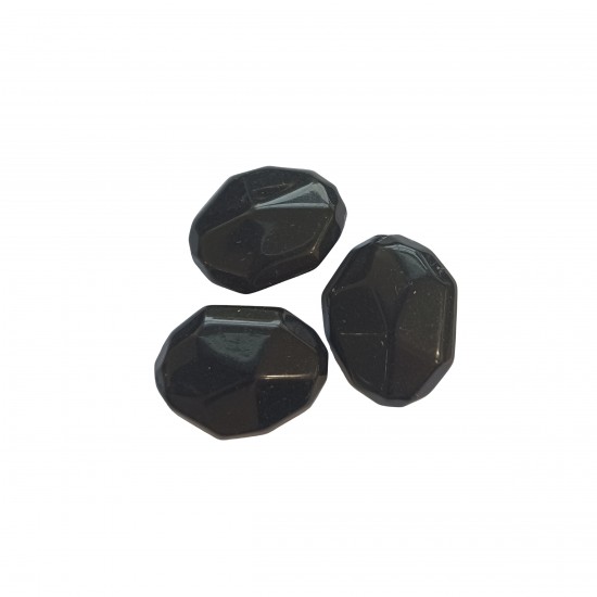 Χάντρες Ακρυλικές 25x20mm (10 τεμ) - Μαύρο