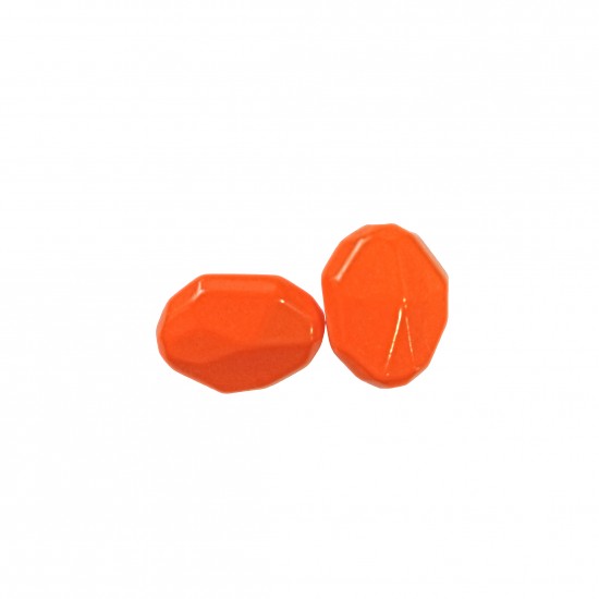 Χάντρες Ακρυλικές 25x20mm (10 τεμ) - Πορτοκαλί