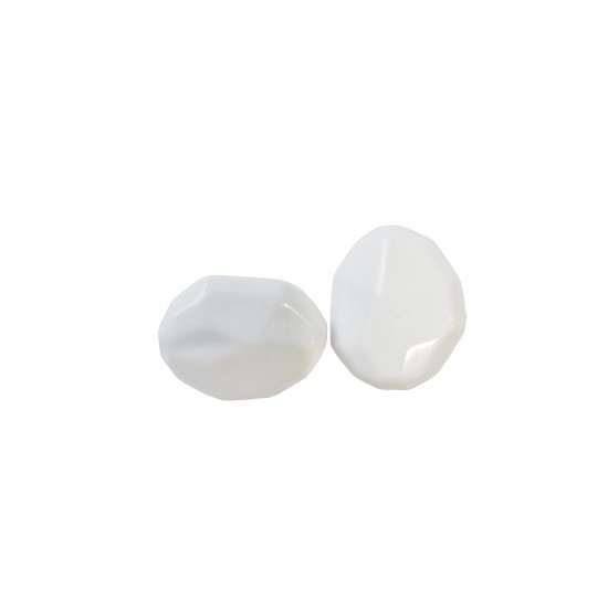 Χάντρες Ακρυλικές 25x20mm (10 τεμ) - Άσπρο