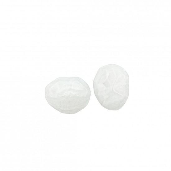 Χάντρες Ακρυλικές 25x20mm (10 τεμ) - Άσπρο Ματ
