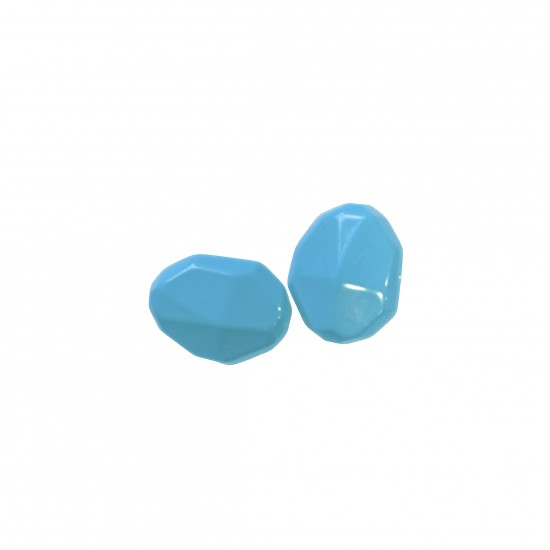 Χάντρες Ακρυλικές 25x20mm (10 τεμ) - Γαλάζιο