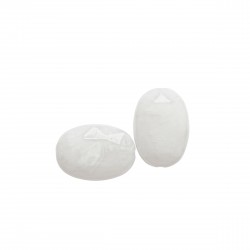Χάντρες Ακρυλικές 25x16mm (10 τεμ) - Άσπρο Ματ