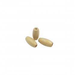 Χάντρες Ξύλινες 15x7mm (30 τεμ) - Μπεζ