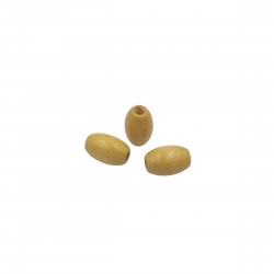 Χάντρες Ξύλινες 12x8mm (30 τεμ) - Μπεζ