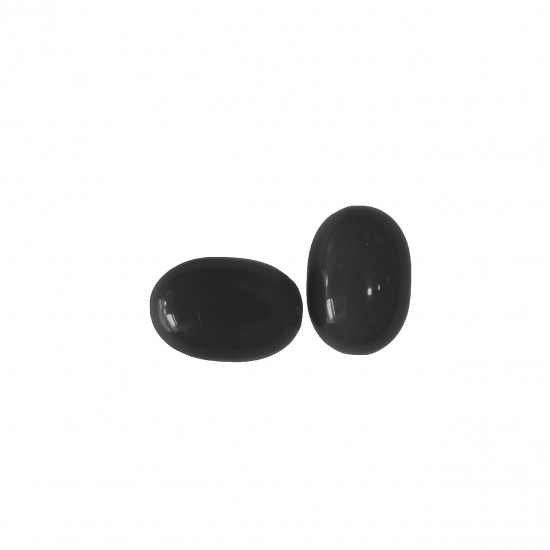 Χάντρες Ακρυλικές 27x19mm (8 τεμ) - Μαύρο