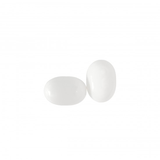 Χάντρες Ακρυλικές 27x19mm (8 τεμ) - Άσπρο