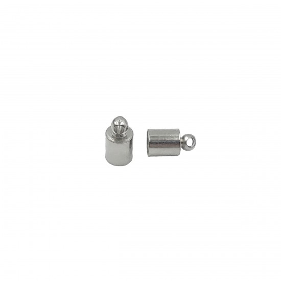 Ακροδέκτες Μεταλλικοί 9x5mm (12 τεμ) - Ασημί