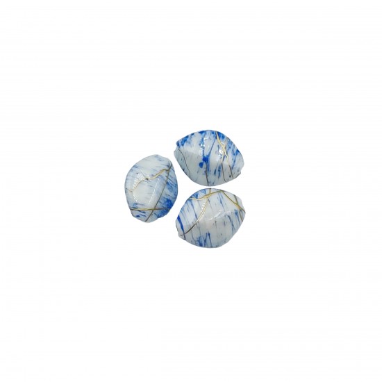 Χάντρες Ακρυλικές 17x14mm (10 τεμ) - Μπλε