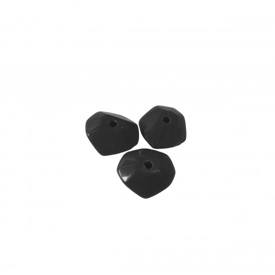 Χάντρες Ακρυλικές 14x7mm (20 τεμ) - Μαύρο