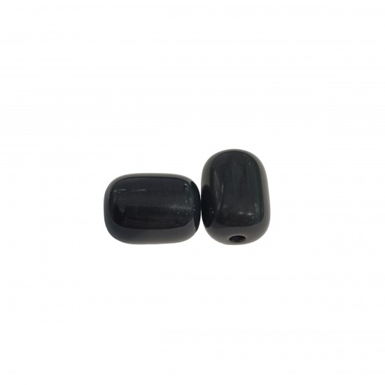 Χάντρες Ακρυλικές 20x15mm (8 τεμ) - Μαύρο