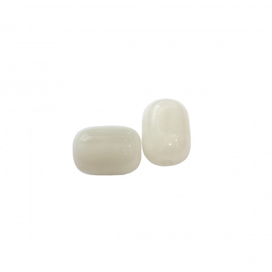 Χάντρες Ακρυλικές 20x15mm (8 τεμ) - Εκρού