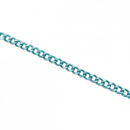 Αλυσίδες Αλουμίνιο 16x11mm (1 μέτρο) - Γαλάζιο