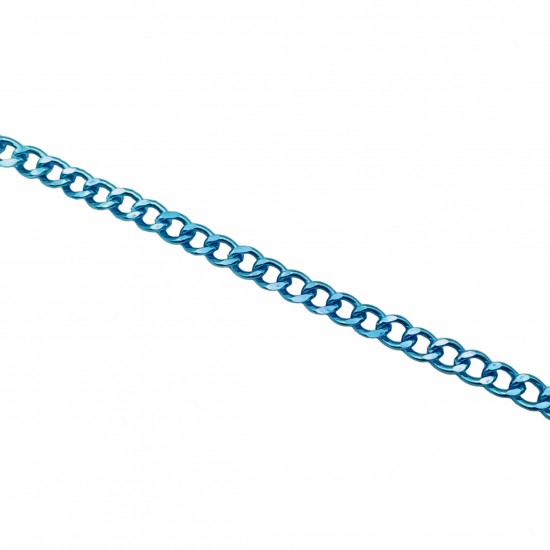 Αλυσίδες Αλουμίνιο 16x11mm (1 μέτρο) - Μπλε