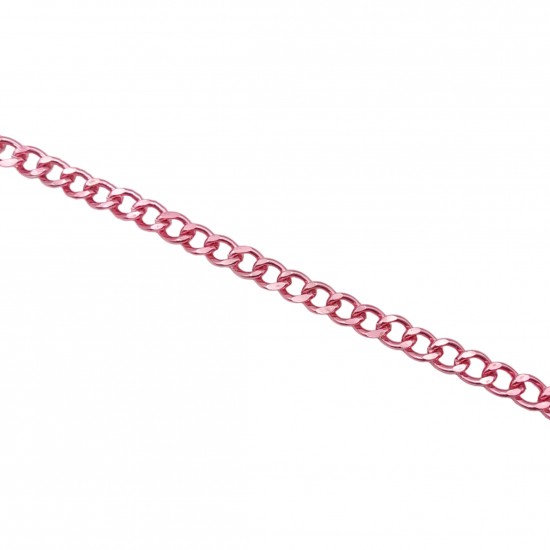 Αλυσίδες Αλουμίνιο 16x11mm (1 μέτρο) - Ροζ