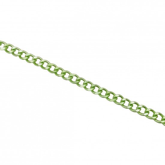 Αλυσίδες Αλουμίνιο 16x11mm (1 μέτρο) - Πράσινο