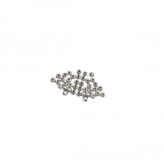 Στοπάκια Μεταλλικά 2mm (50 τεμ) - Ασημί