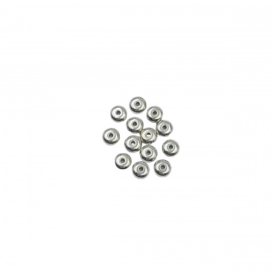 Χάντρες Ακρυλικές 5x2mm (50 τεμ) - Ασημί