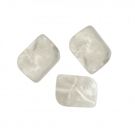 Χάντρες Ακρυλικές 28x21mm (6 τεμ) - Μπεζ