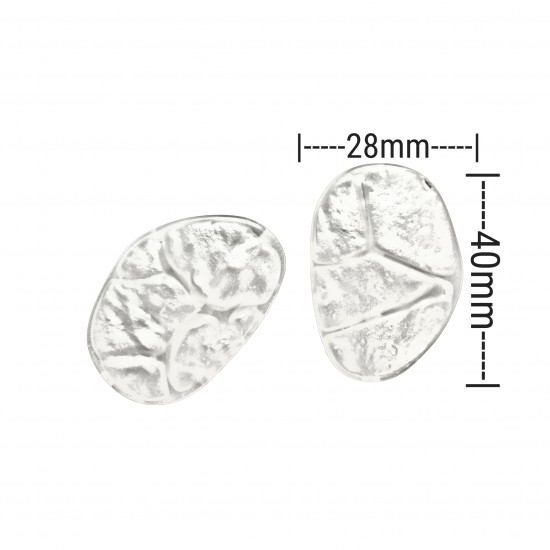 Χάντρες Ακρυλικές 40x28mm (10 τεμ) - Μπεζ