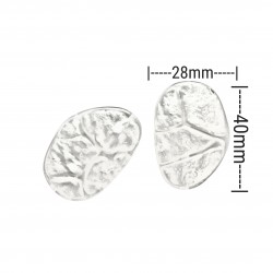 Χάντρες Ακρυλικές 40x28mm (10 τεμ) - Γαλάζιο
