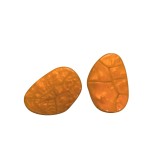 Χάντρες Ακρυλικές 40x28mm (10 τεμ) - Πορτοκαλί