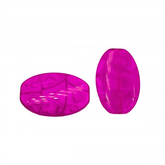 Χάντρες Ακρυλικές 43x29mm (8 τεμ) - Φούξια