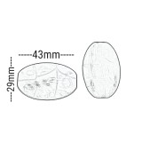 Χάντρες Ακρυλικές 43x29mm (8 τεμ) - Πορτοκαλί