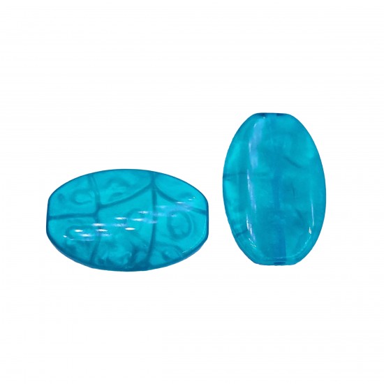 Χάντρες Ακρυλικές 43x29mm (8 τεμ) - Γαλάζιο Χάντρες Ακρυλικές 43x29mm (8 τεμ) - Γαλάζιο