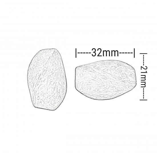 Χάντρες Ακρυλικές 32x21mm (12 τεμ) - Μπεζ